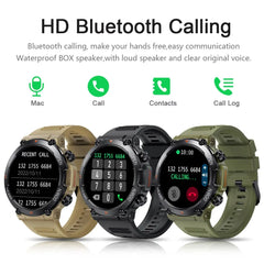 MELANDA Sports Smartwatch - 1.39" HD Bluetooth Call Heart Monitor 400mAh IP67 Waterproof For Android IOS K56