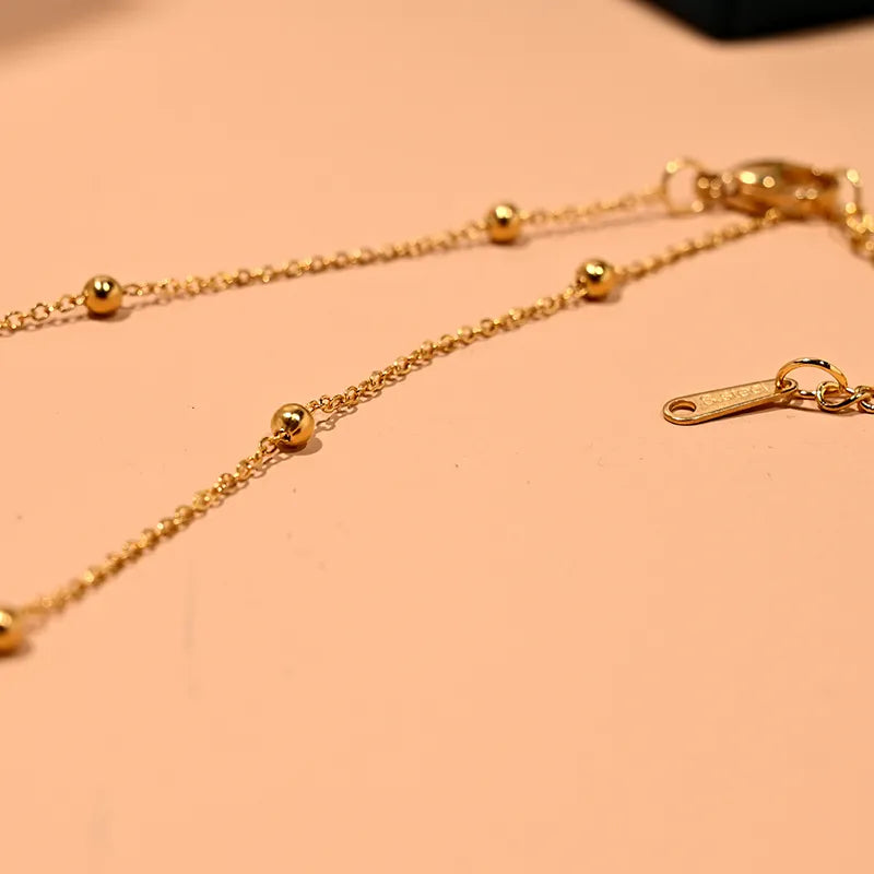 Exquisite High-Quality Gold Plated Handmade Gold Color Stainless Steel Heart Initial Necklace