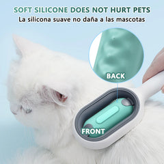 3-in-1 Cat Brush Long Hair Remover | Silicone Pet Grooming Comb