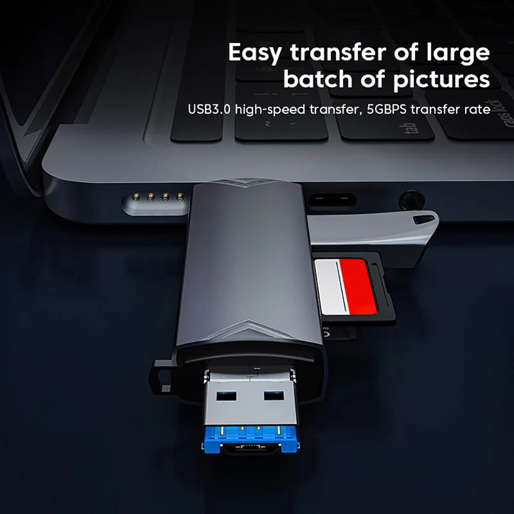 High Quality OTG Type C SD TF Card Reader | 6-in-1 USB 3.0 Micro USB Adapter 5Gbps Transfer