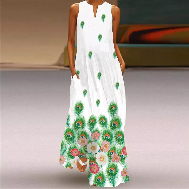Gorgeous Elegant Beautiful Floral Print Long Dress