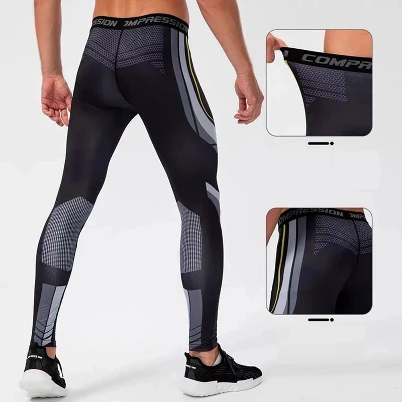 High Performance Men's Sports Athletic Compression Leggings Pants Dry Fit Breathable
