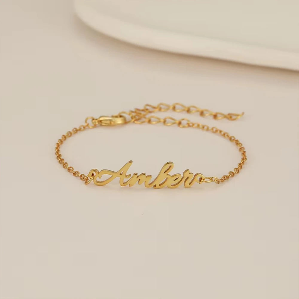 Exquisite Beautiful Stainless Steel Personalized Name Bracelets for Baby