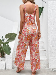 New Arrival - Gorgeous Sexy Women's Casual Floral Jumpsuit Rompers Backless Wide Leg Pants