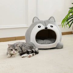 High-Quality Very Soft Plush Cat Bed Cozy Pet Basket for Cats and Small Dogs