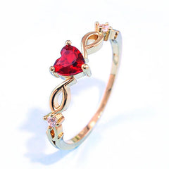 Elegant Romantic Heart Zirconia Ring For Women and Girls