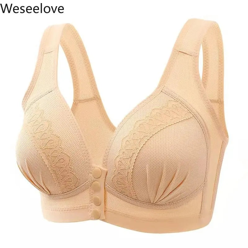 High Quality Women Front Closure Wireless Push Up Bras