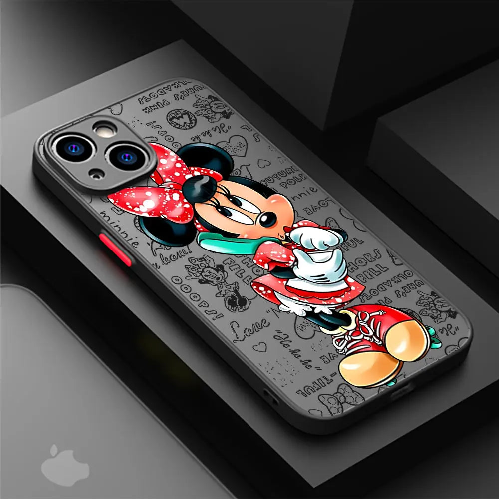 Durable High Quality Cute Disney Mickey Minnie Phone Case for All iPhone
