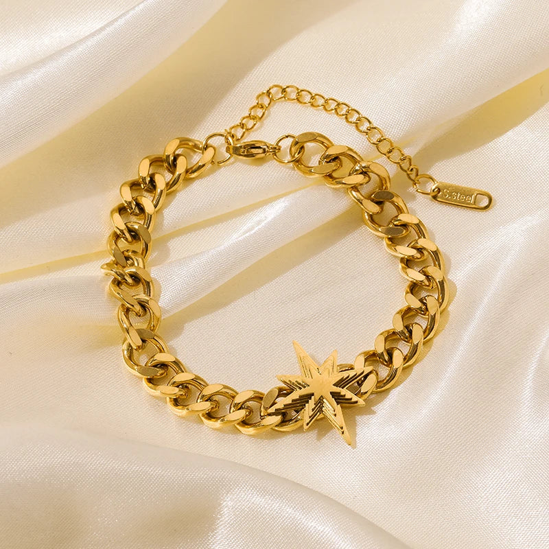 Luxury 316L Stainless Steel Gold Color Bracelet for Women