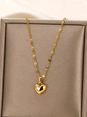 Trendy Fashion Stainless Steel Love Heart Pendant Necklace For Women