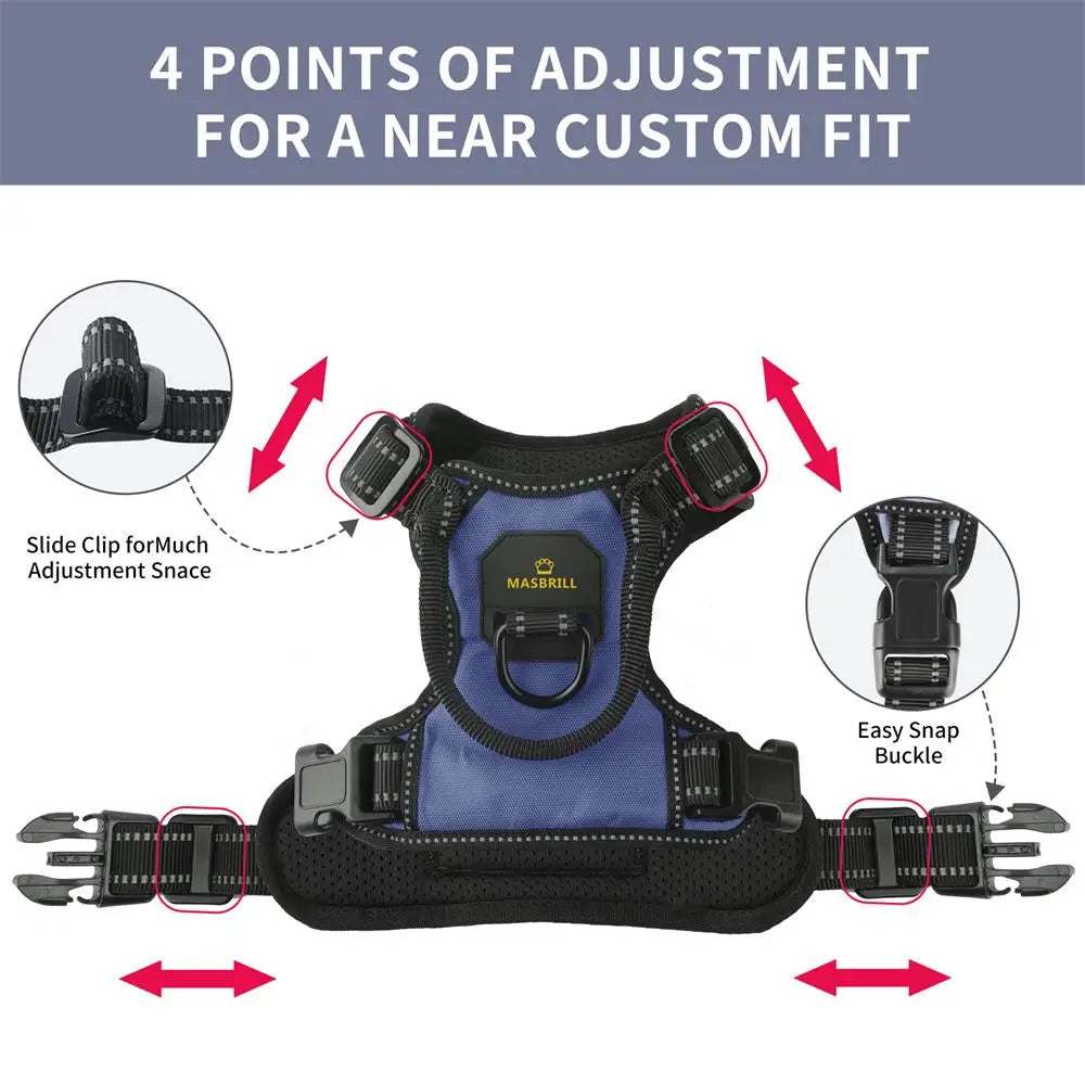 Durable High Quality Pet Reflective Adjustable Harness