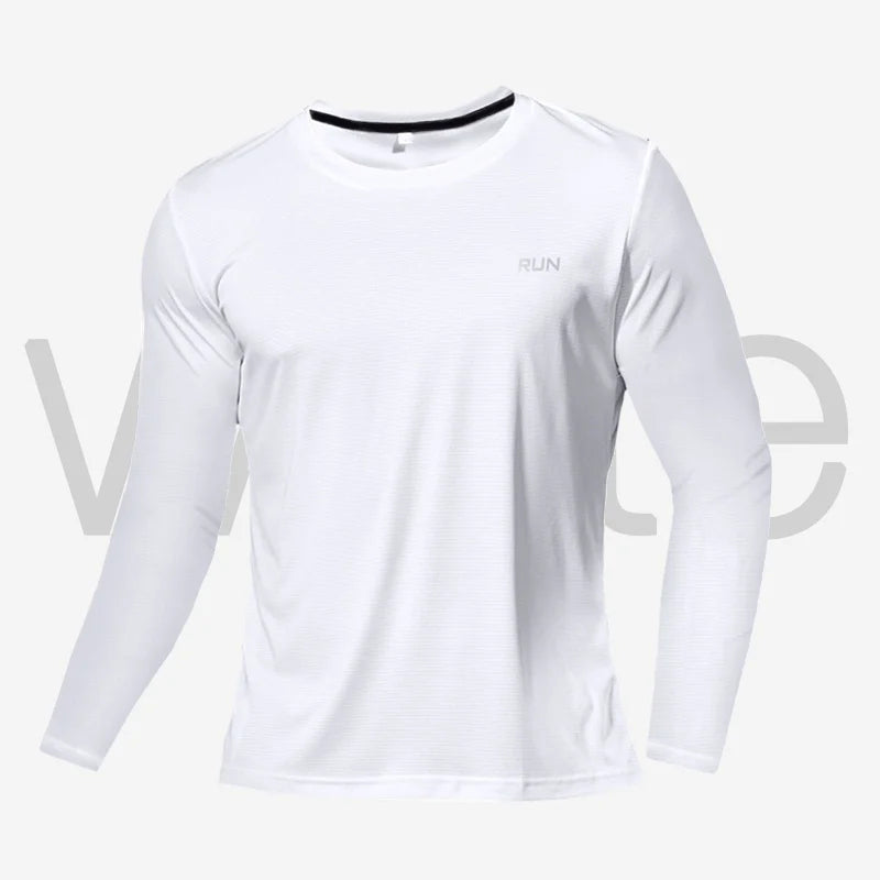 High Quality Men's Sport Fitness Training Ice Silk Quick Dry Breathable T-Shirt