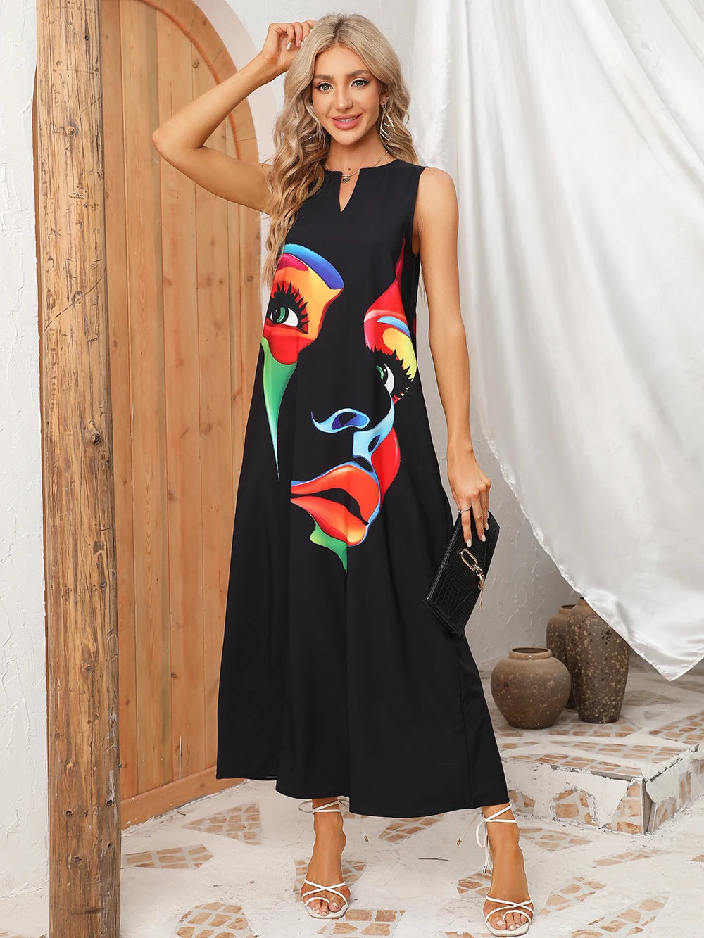 Gorgeous Beautiful Summer Casual Long 3D Print Dress