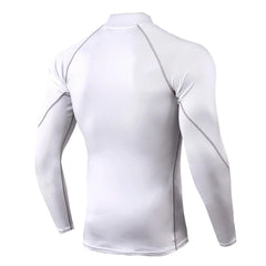 Men High Performance Bodybuilding Sport T-shirt Quick Dry Breathable Compression Running Shirt Long Sleeve Compression