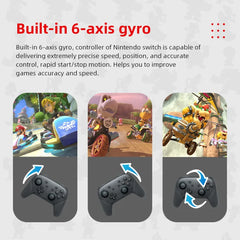 Wireless Joystick 6-Axis Gyro HD Vibration Bluetooth Gamepad For Nintend Switch Pro Controller With NFC and Wake Function