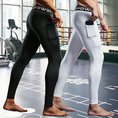 High Quality High Performance Men's Athletics  Dry Fit Breathable Tight Leggings with Pocket