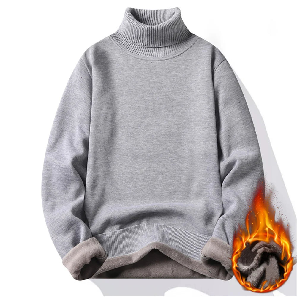 High Quality Men's Casual Soft Knitted Turtleneck Slim Fit Sweaters
