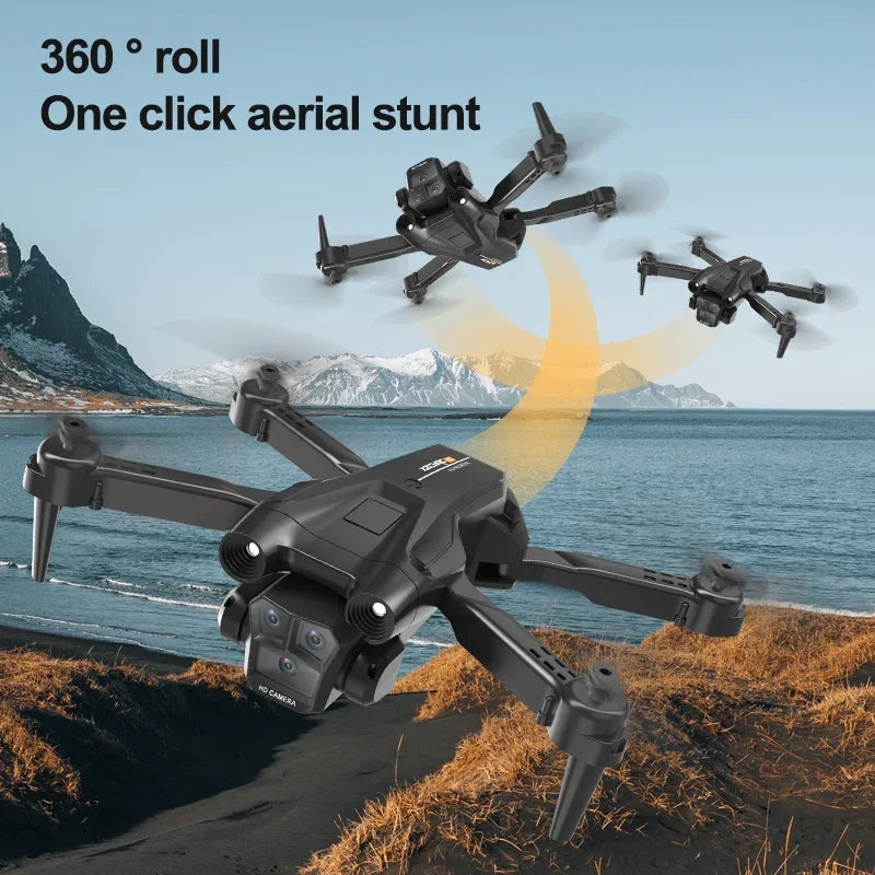 New Professional M4 RC Drone 4K With Wide Angle Triple HD Camera Foldable WIFI FPV Height Hold