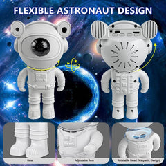 Kids Star DIY Projector Night Light - Astronaut Nebula Galaxy Lighting for Children | Remote Control, 360 Adjustable Design, Educational LED Lamp