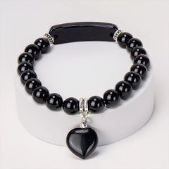 Gorgeous High Quality Polished Natural Stone Heart Bracelets