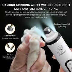 Electric Pet Nail Grinder & Clipper with LED Display | USB Rechargeable Grooming Tool for Cats and Dogs