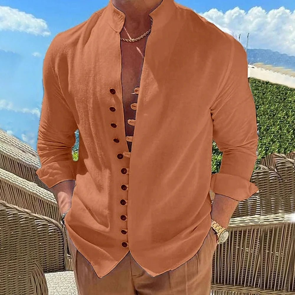 Unique Men's Casual Long Sleeve Button Shirts