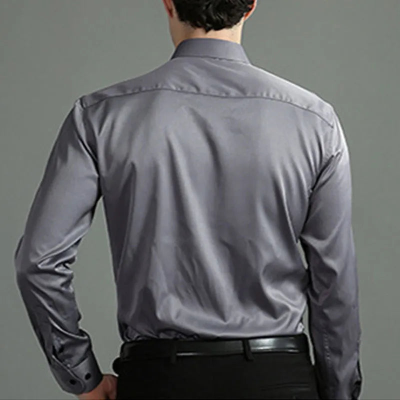 High Quality Men's Elastic force Non-iron Business Casual Shirt