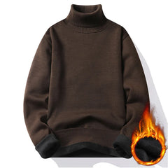 High Quality Men's Casual Soft Knitted Turtleneck Slim Fit Sweaters