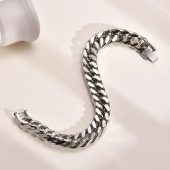 Luxury 2/15MM Width Stainless Steel Cuban Chain Bracelets for Men