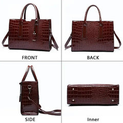 Luxury Crocodile Print Women Fashion Crossbody Handbags with Adjustable Strap
