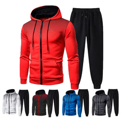 High Quality Men's Sports Two Piece Tracksuits Hoodie and Sweatpants