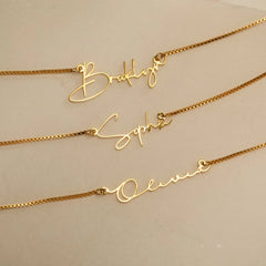 Exquisite 18K Rose Gold Plated - Personalized Name Necklace