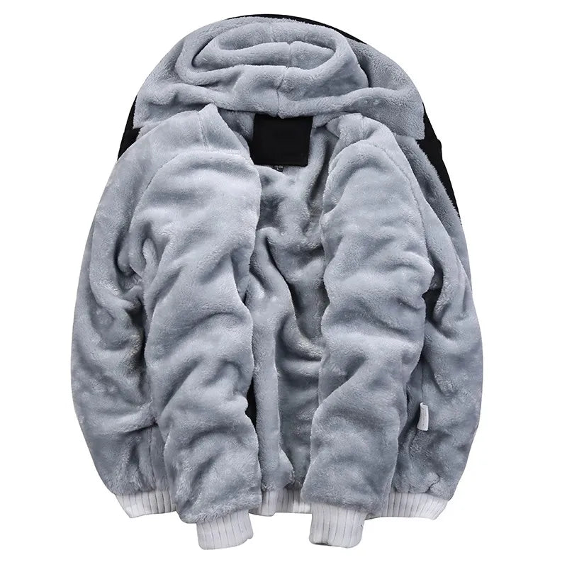 High Quality Men's Casual Fleece Thicken Hooded Jackets