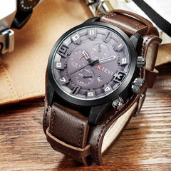 Luxury YIKAZE Retro Men's Leather Business Quartz Watch