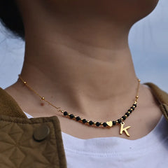 Exquisite High-Quality Gold Plated Handmade Gold Color Stainless Steel Heart Initial Necklace