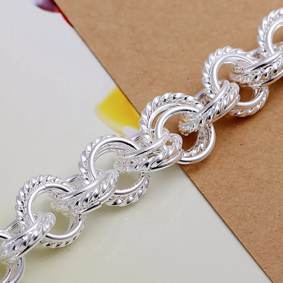 Exquisite Luxury High quality 925 Sterling Silver Jewelry Bracelets for Women and Girls