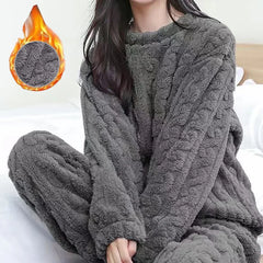 Women's Casual Thicken Velvet Soft 2 Piece Sets Pajama Sets for Cozy Comfort