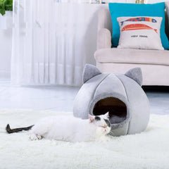 High-Quality Plush Pet Tent Cave Bed: Cozy Retreat for Cats and Small Dogs