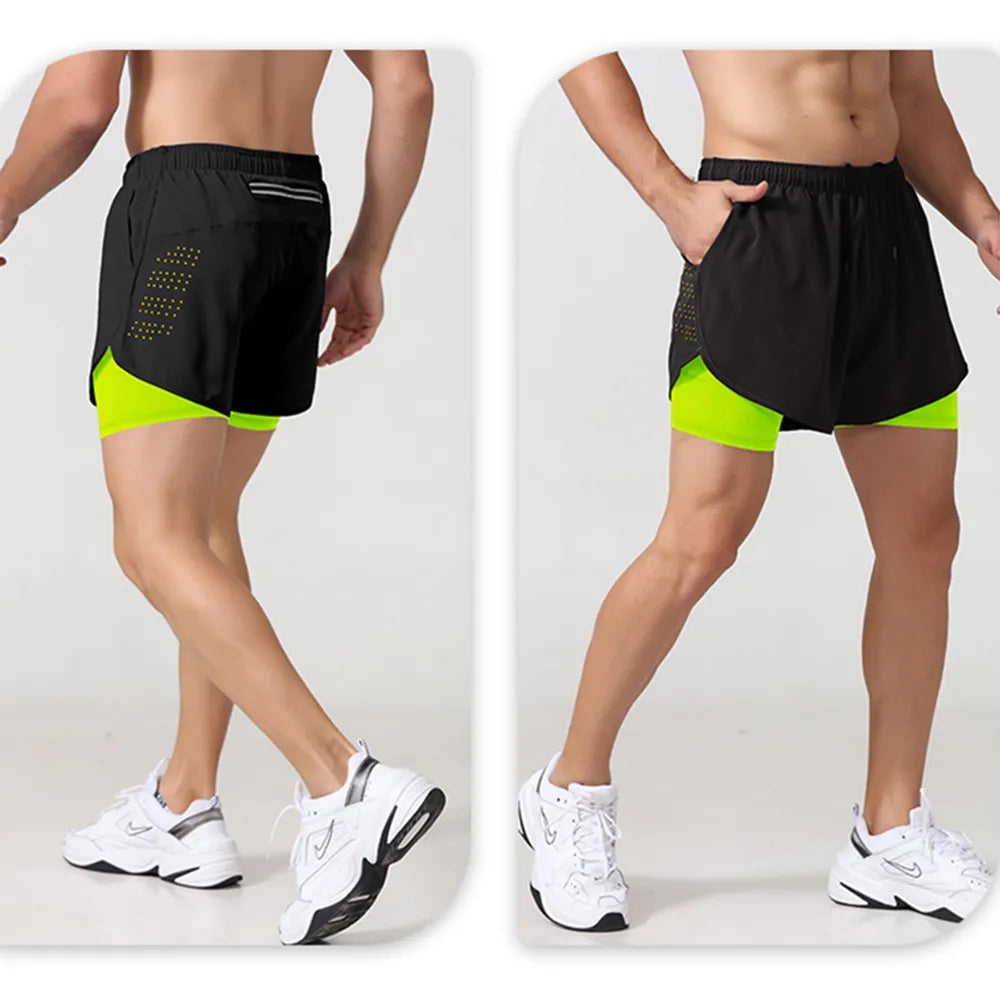 High Quality Men's Running Shorts with Pocket Quick Dry Breathable High Performance Sportwear