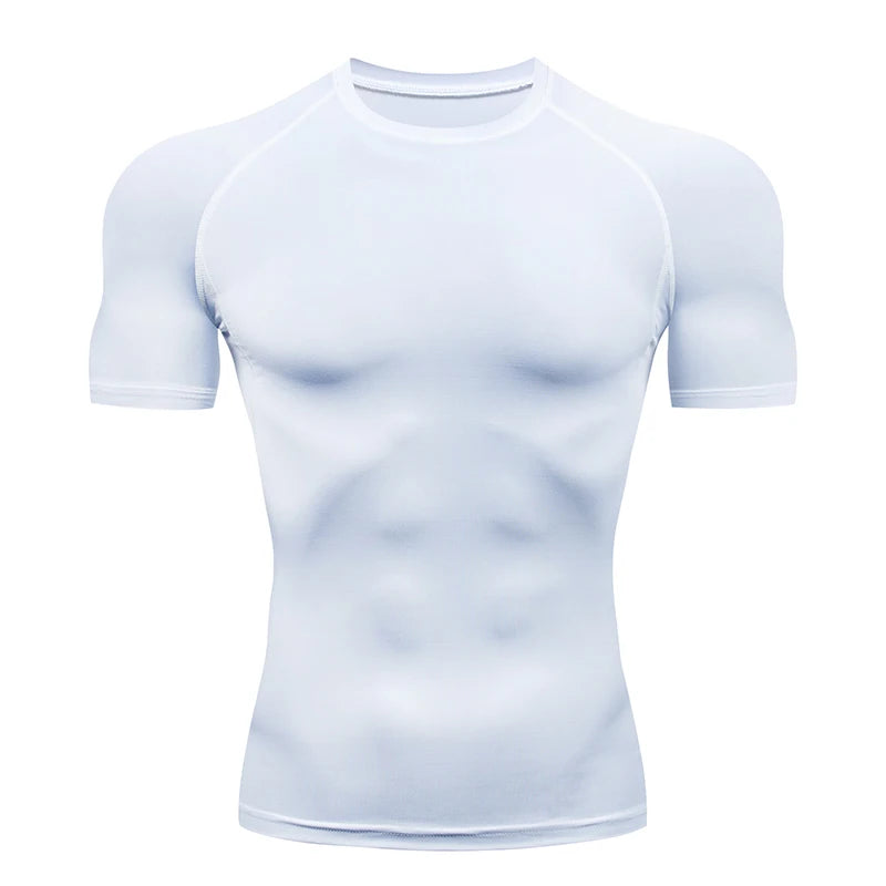 All Training Essentials - Mens Top Performance Sport Compression Dri-FIT Breathable T-Shirt