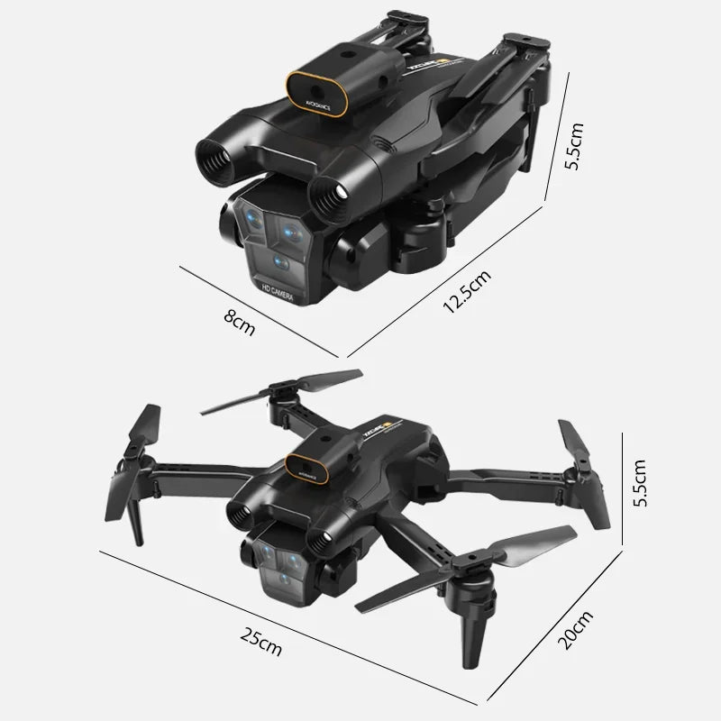 New Professional M4 RC Drone 4K With Wide Angle Triple HD Camera Foldable WIFI FPV Height Hold