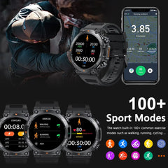 MELANDA Sports Smartwatch - 1.39" HD Bluetooth Call Heart Monitor 400mAh IP67 Waterproof For Android IOS K56