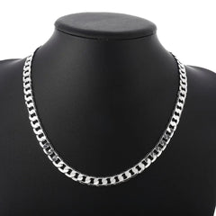 Luxury 925 Sterling Silver Classic 8mm Chain Necklace | Third Party Appraisal