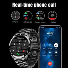Luxury LIGE Sports Smartwatch OLED Full Circle Touch Screen Bluetooth Call IP67 Waterproof for iOS Android
