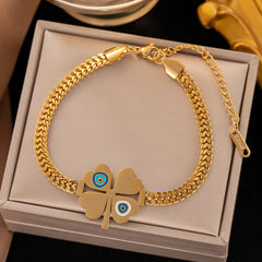 Exquisite Luxury 316L Stainless Steel Charm Bracelet for Women Tree of Life Zircon Bracelets