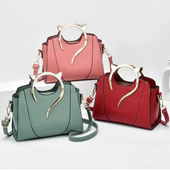 Elegant Cute Cat Women Fashion Premium PU Leather Handbags