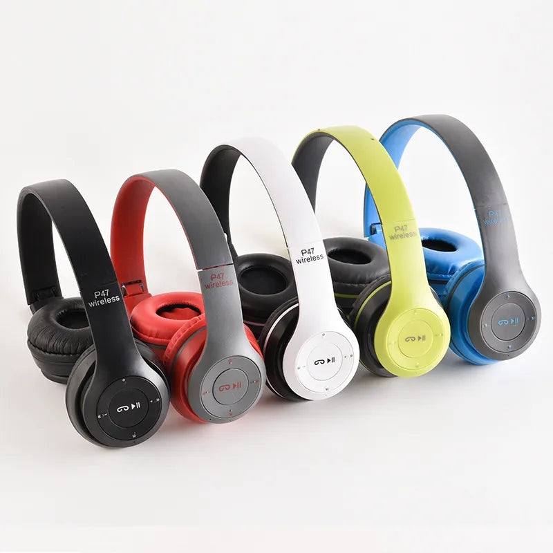Sports Game Headset Stereo P47 Headset Bluetooth 5.0 Foldable HIFI Stereo Bass Wireless  for iPhone XiaoMi
