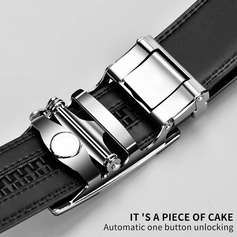 Luxury Fashion High Quality Genuine Leather Automatic Buckle Belts