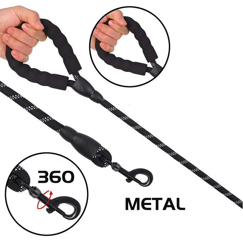 Durable Strong Reflective Dog Rope Leashes for Puppy Small Medium Large Big Dogs