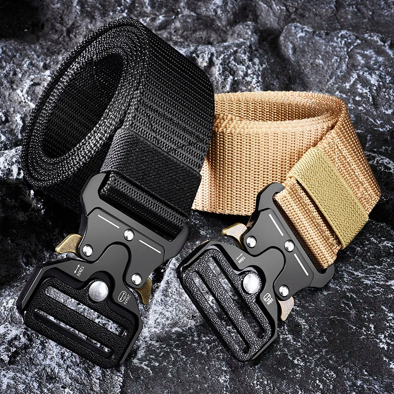 Men Belt Army Tactical Multi Function Combat Survival High Quality
